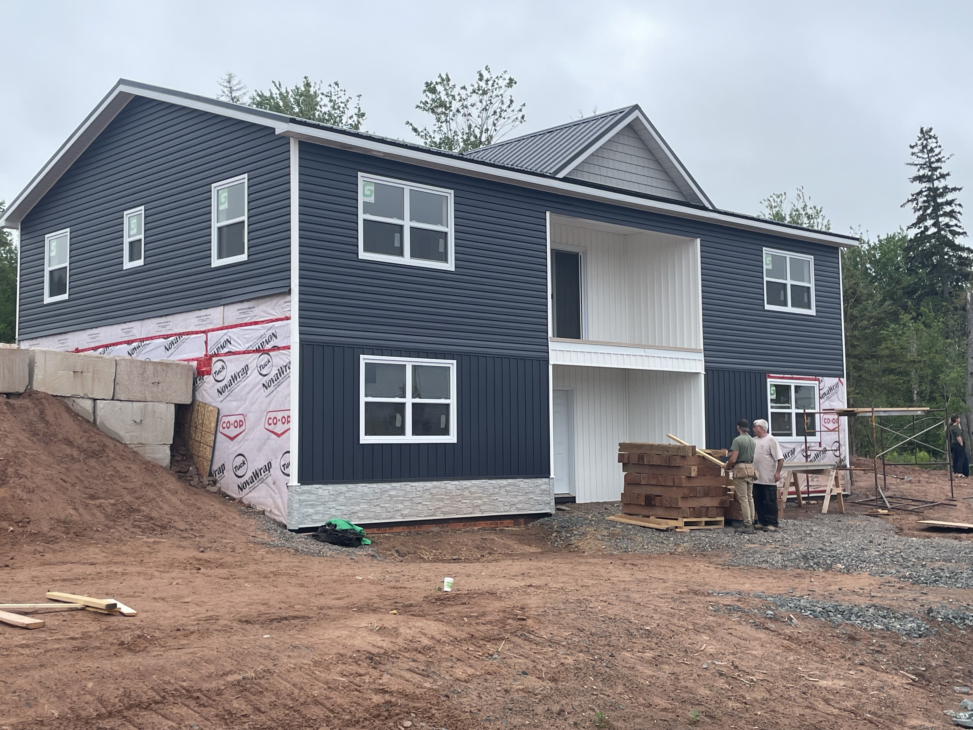 Construction of the first of 16 buildings in the 40-unit inclusive housing development at Sunrise Landing in Pugwash in nearing completion. The housing project will offer a mix of accessible, affordable and market-rate housing options supporting inclusive and independent living, while addressing local housing demand in the Pugwash area. Darrell Cole – Municipality of Cumberland photo